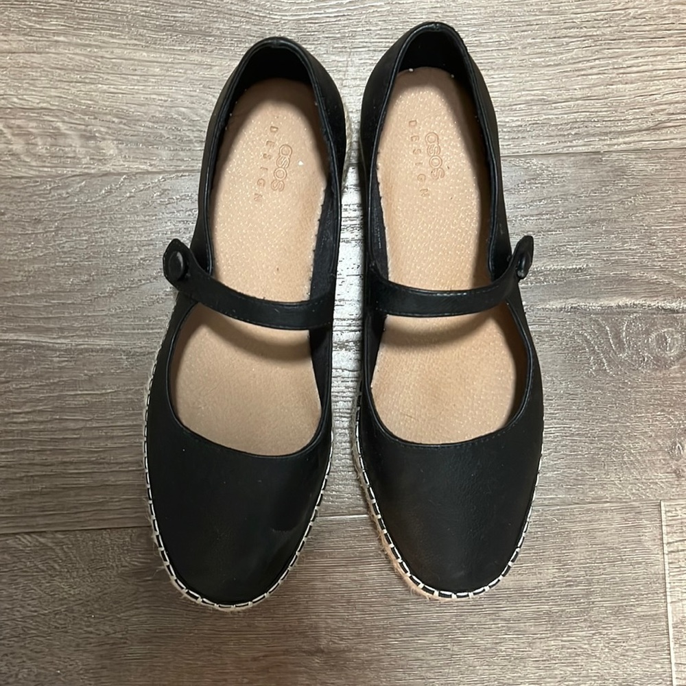 ASOS black Mary Jane espadrilles